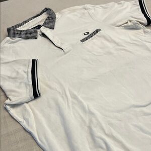 Fred Perry White Polo with Black Trim